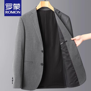 Romon high-end casual suit men's jacket single spring and autumn new style single suit business formal top suit men 8980 gray spring and autumn 4xl (recommended 180-195 jin jin equals 0.5 kg)