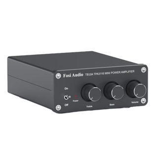 Fosi audio fosiaudio fosi audio tb10a mini digital amplifier hifi home stereo 200w high power black 24v4.5a power supply