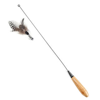 Jingmi cfa competition grade wooden handle spring cat teasing stick for cats 1 piece
