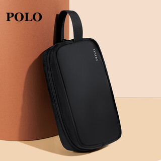Polo clutch bag, men's multi-functional mobile phone bag, travel clutch bag, men's and women's cosmetic bag, toiletry storage bag, hand tool bag, black