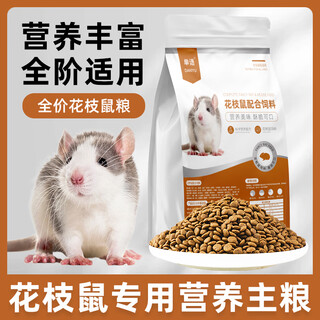 Einsprachiges blumenzweig-ratten-spezial-grundfutter, vollpreisfutter für jedes alter, vitamin-ernährung, rattenfutterbedarf, futtermittel, snacks, vollpreis-blumenzweig-rattenfutter, 500 g/1 beutel