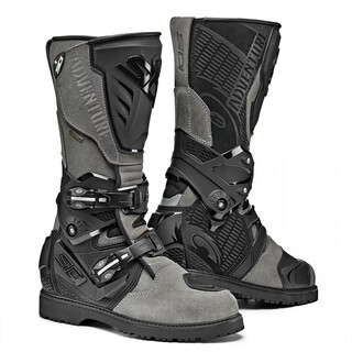 Sidi italian adventure 2 motorcycle all-season waterproof and anti-fall adv motorcycle riding rally boots for men, black and gray (recommended to choose one size larger) 42