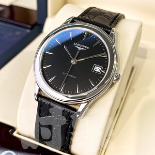 Second-hand 99 new longines military flag series swiss watch men's watch fully automatic watch men's mechanical watch thin real diamond swiss watch swiss watch recycling single watch 35.6 black wire bar engraved with belt + buckle free original steel belt