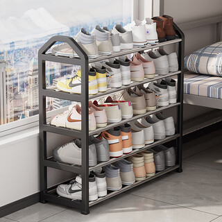Zhajixing shoe rack at the door, multi-layer simple home entry shoe cabinet, rental house dormitory storage shoe rack, next day delivery, four layers black, 42cm wide