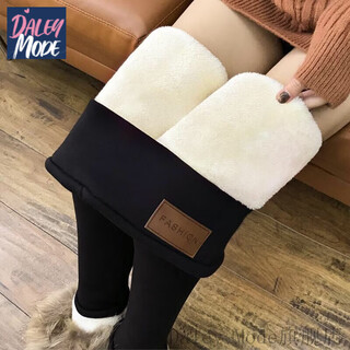 Daley mode autumn and winter thickened velvet high-waisted tight leggings for women to wear as outerwear, slimming and slimming, small-leg pants for women, cotton trousers 8-thickened-leather label 3xl 150jin jin is equal to 0.5kg to 160jin jin is equal to 0.5kg