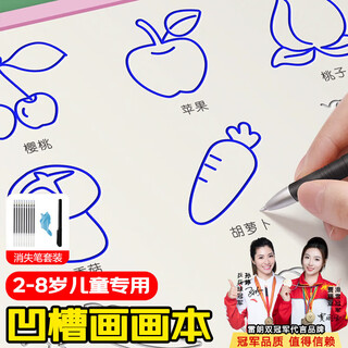 雷朗幼儿控笔训练凹槽画画本2-8岁绘本儿童益智玩具生日礼物
