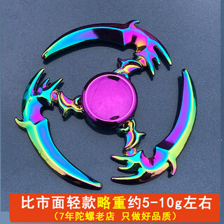 森凯哆【百款任选】指尖陀螺金属儿童手指陀螺玩具成人手尖旋转陀螺大 彩死神 径约5.7-6.5CM(重量约36g)左右