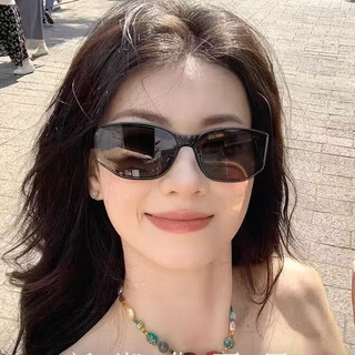 Fall in love with sunglasses for men and women, high-end european and american retro cat-eye sunglasses for women, personalized curved small-frame anti-uv glasses