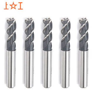 Shanggong pack of 10 coarse tooth straight shank end mills 3 flutes 8mm hss high speed steel milling tools
