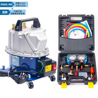 Sm car air conditioner whipping dual-use vacuum pump refrigerator repair tool tire inflator refrigerant filling adjustable motor 880 single machine + executive version silicone oil dual meter for 50 people