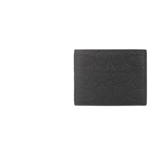 Coach counter style men's leather short wallet official direct valentine's day gift black c1232blk