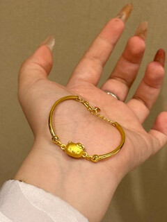 Siyi france michelle kitty cat 18k gold bracelet fashionable and versatile temperament bracelet kitty cat bracelet