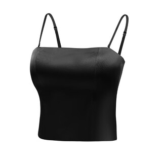 Raodie 19 mumi satin silk beautiful back mulberry silk thin non-slip bra strap integrated black l