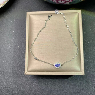 Chihuan new natural tanzanite bracelet seiko natural 4*6mm 925 silver gold-plated exquisite tanzanite bracelet