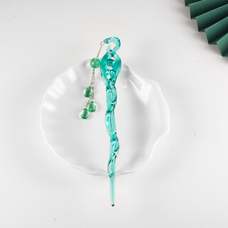 Jiaojing white snake floating hairpin of the same style, xiaoqing’s best friend’s tassel step shake originating from xu xian’s white snake’s love plate, cyan originating 1 piece