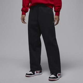 Nike (nike) jordan men's sports pants, versatile and fashionable, velvet lining, loose sports and casual knitted straight trousers ib7239-010 2xl