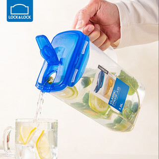 Lock and lock large capacity plastic cold kettle summer juice cup household cold kettle refrigerator refrigerated water bottle water cup tie pot 2l