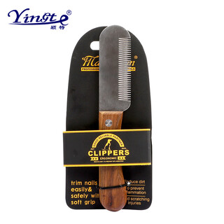 Oimg pet comb manufacturer wooden terrier dog and cat hair scraper pet dog cleaning and grooming tool hair plucking knife 90135
