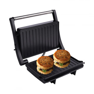 Quality toaster customized panini machine kitchen breakfast grilled steak toast bread barbeque 2 pieces black european regulation 220-240v