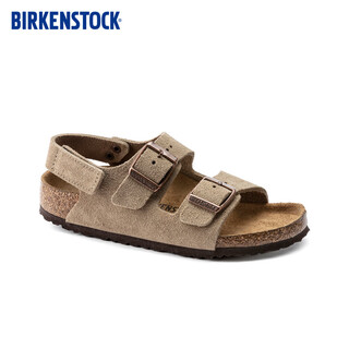 Birkenstock germany imported children's cowhide suede comfortable cork milano ankle sandals sand color regular version 1021627 32