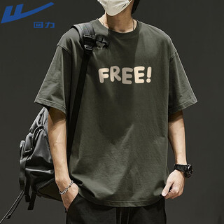 Warrior american retro t-shirt short-sleeved men's large letters summer loose trendy brand youth bottoming shirt half-sleeved top