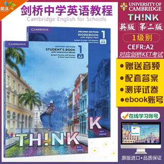 Cambridge middle school english course think textbook second edition level 1 cefr a2 student book + exercise book + online account free audio cambridge ket entrance examination english textbook original english import