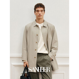 Sanheer british commuter windproof, waterproof and anti-wrinkle fabric spring high-end raglan sleeve windbreaker jacket daf213 khaki m /48