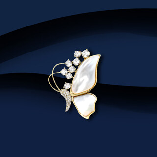 Marco bizzarri brand light luxury fresh butterfly brooch high-end women's retro accessories pin suit coat accessories niche collar pin valentine's day gift for girlfriend and wife birthday gift