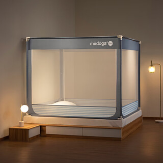 Meiduojia meiduojia 2025 new reinforced anti-fall mosquito net home baby baby child support rod thickened luminous blue separate mosquito net bracket thickened 2.0m*2.2m bed