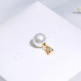 Two snow south sea pearl pendant women's necklace s925 sterling silver plated with 18k gold versatile single bead pendant clavicle chain japanese and korean c1008 gold holder white beads collect and purchase to get free earrings 10-10mm