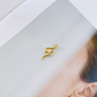 Junbu 18k gold pendant women's gold necklace single pendant single without chain au750 gold clavicle chain single pendant 18k gold pendant (only love pendant)