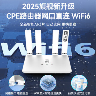 酷易充2024新款随身wifi无线路由器CPE双网双频WIFI6免插卡免拉网线移动无线wifi穿墙王 2025新款CPE路由器wifi6网口直连