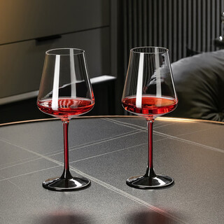 Genas red wine glass set household large-capacity crystal glass wine goblet big belly pair of cups 425ml two