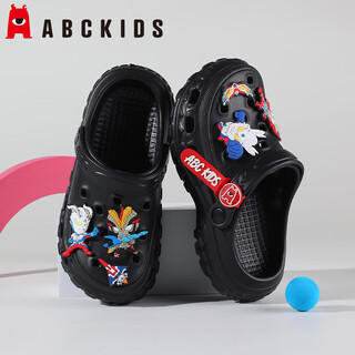 Abc kids children's clogs boys cartoon ultraman sandals baby outdoor sandals men 8629 black 40-41