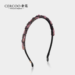 Cercoo amethyst glazed symphony series handmade beaded headband internet red hair accessory headband 2025 new french female pink