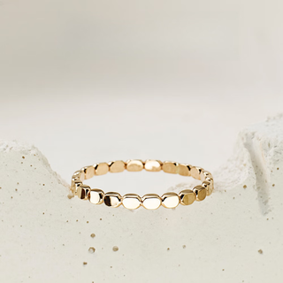 Sen uses 14k gold-plated simple square purse ring for women, european and american cool style niche high-end tail ring knuckle ring little finger us no. 2