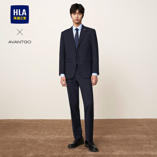 Heilan house (hla) suit men's spring and autumn new light business classic series suit suit navy 01 suit + trousers reservation 5xl 185/104b