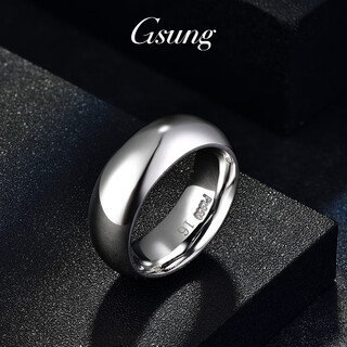 Gsung platinum pt950 plain ring for men and women, large heavy glossy ring, simple and atmospheric, thick platinum aperture ring. priced by gram, please contact customer service before bidding.