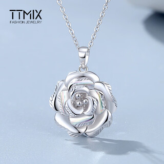 Ttmix platinum pendant rose pendant women's pt950 platinum pendant colorful craft large size 4.9-5.1g