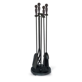 Pilgrimhome and hearth 2400 series iron ball fireplace tool set