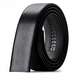 Watson sheep headless belt men's cow belt strip automatic buckle business casual pants belt fashion black 120cm
