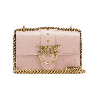 Pinko women's pink leather gold buckle handbag 100074-a13a-o81q for girlfriend new year's gift