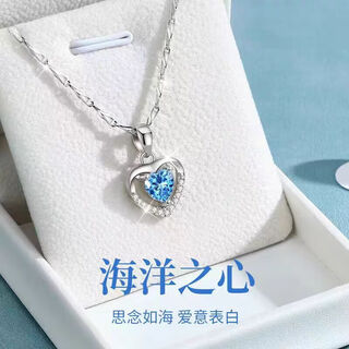 Drsj new year gift platinum necklace for women platinum necklace luxury goods for girlfriend engraved sf next day delivery light luxury ocean heart ag