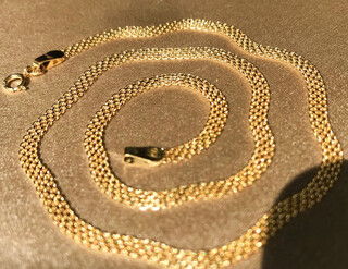 Li shen dubai imported 18k gold lace bracelet gold bracelet necklace anklet clavicle chain dubai style necklace 40 cm (note 18k yellow or