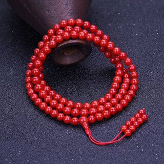 Jinhuang jenvorl versatile fashionable natural organic gemstone coral 108 beads bracelet bracelet necklace with certificate gift 6mm 108 beads