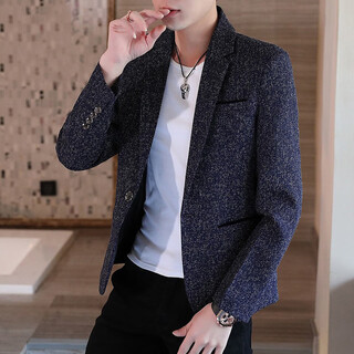 Playboy (playboy) spring and autumn casual suit men's single western korean version slim fashion youth small suit jacket men's trendy k03 dark blue (model) regular 4xl (165-180jin jin equals 0.5kg to wear)