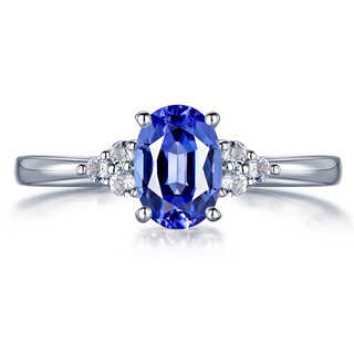Millais jewelry fashionable and exquisite series 0.72 carat sky blue aquamarine ring 18k gold ring craftsmanship customization 0.83 carat 4a tanzanite blue tanzanite ring ring size can be customized