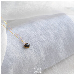 Junbu hetian jade design small love pendant thick smoke purple imperial purple thick love mini non-ink jade 18k heavy gold thin version small love