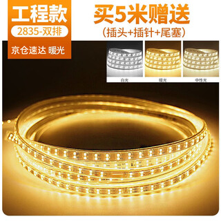 Deyan led light strip 220v high voltage outdoor waterproof light hotel villa project super bright strip decorative linear light living room light warm light-2835-11 wide double row 5 meters / 120 beads