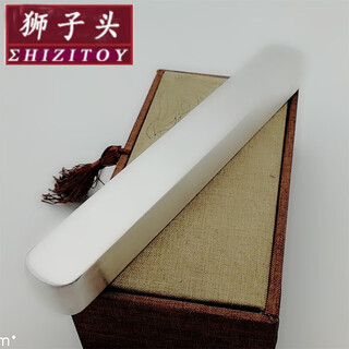 Lion head silver ruler sterling silver handmade snowflake silver paperweight ruler study four treasures calligraphy pressed paperweight handmade diy 1134.9 g